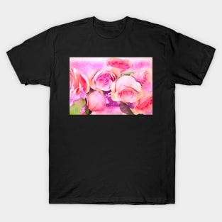 Roses Galore - Beautiful Pink Roses T-Shirt